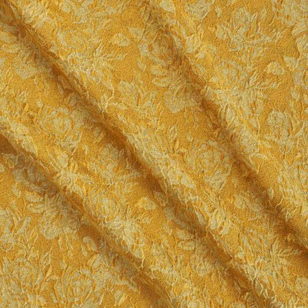 Mustard jacquard floral lamÉ